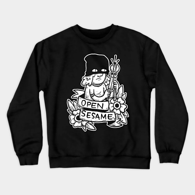 Open Sesame. (Solid.) Crewneck Sweatshirt by MilkMoneyBooks